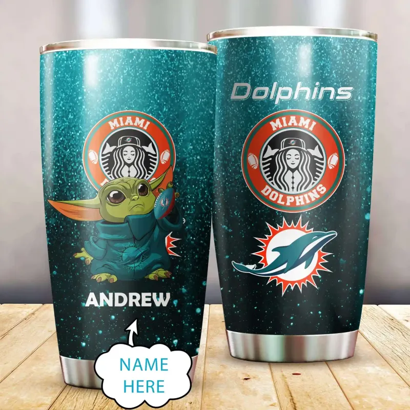 Miami Dolphins Fan Tumbler