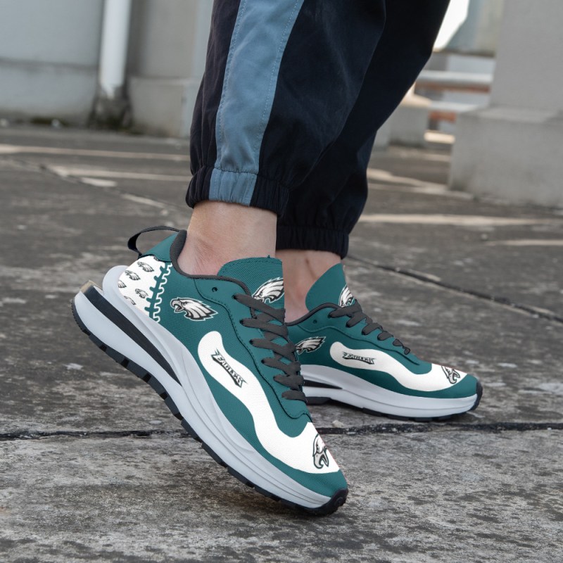 Philadelphia Eagles Running Sneakers Top View