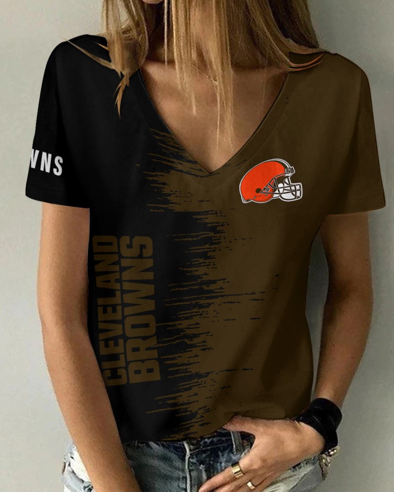 Cleveland Browns Summer V-neck T-shirt - Lifestyle