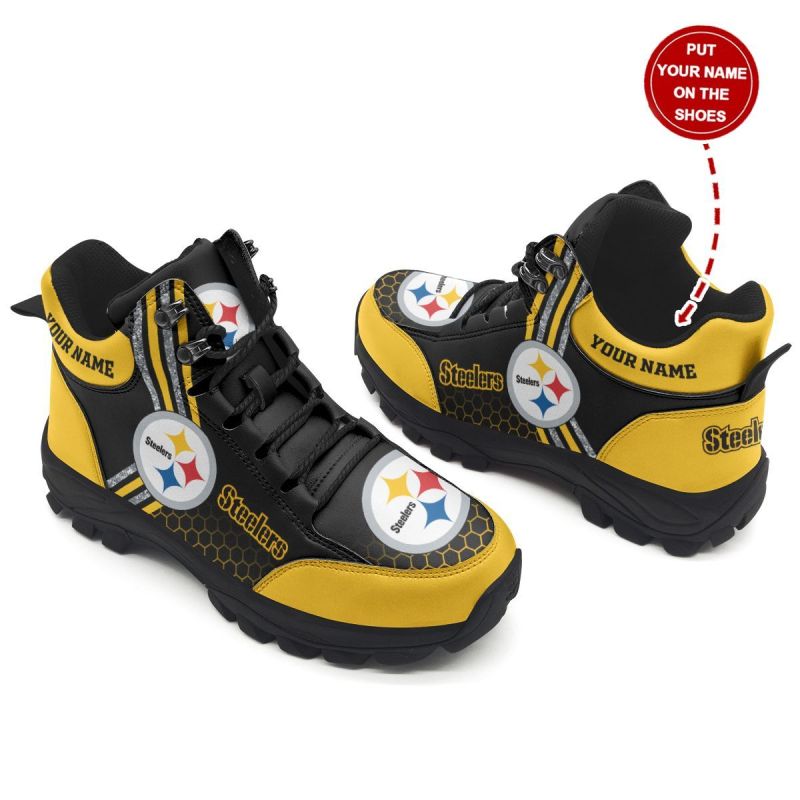 Pittsburgh Steelers Personalized Hiking Shoes - Side View