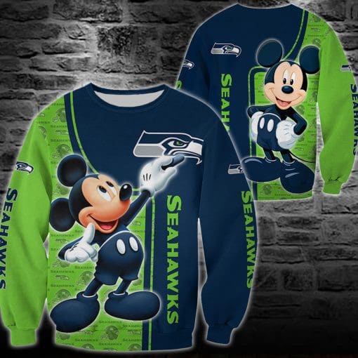 Seattle Seahawks Mickey All Over Printed 110