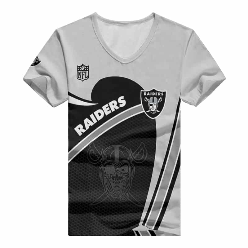 Las Vegas Raiders V-neck Women T-shirt 3