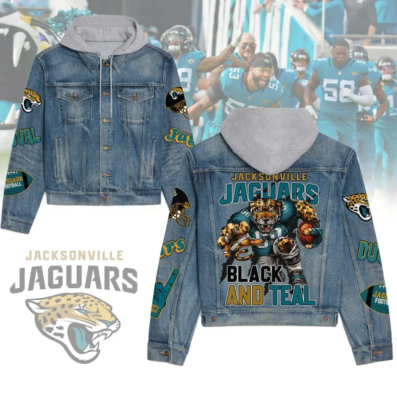 Jacksonville Jaguars Hooded Denim Jacket