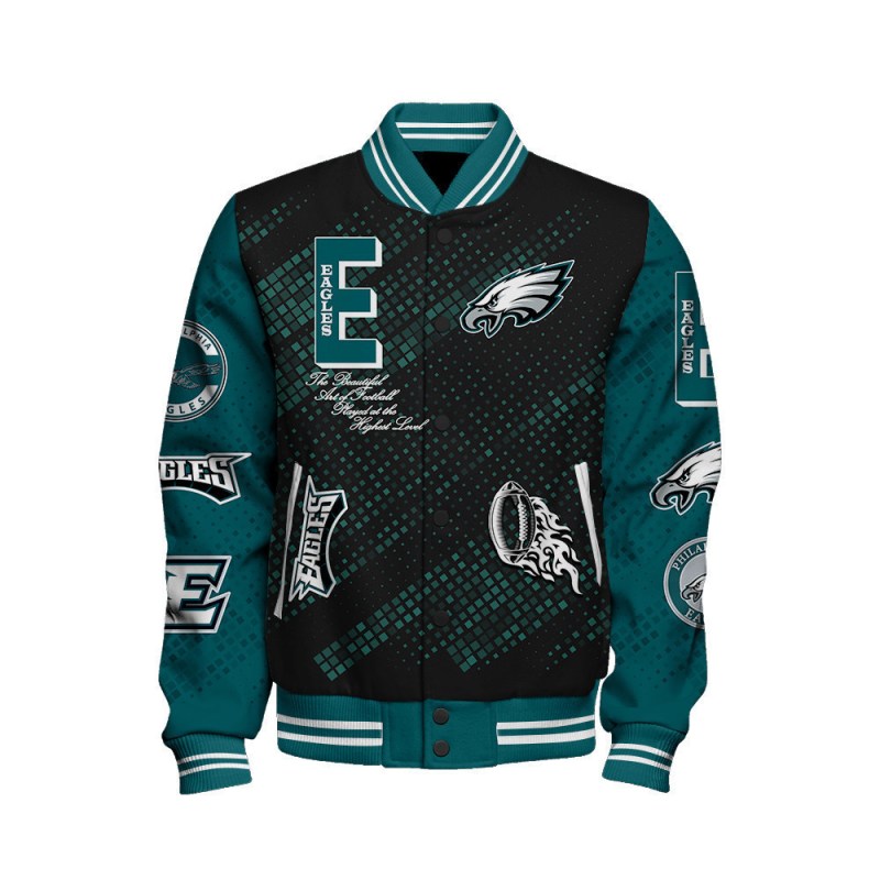 Philadelphia Eagles Varsity Jacket - Side View