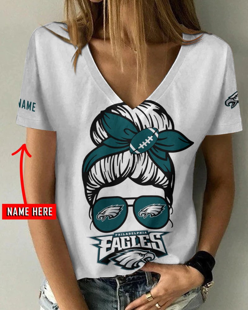 Philadelphia Eagles V-Neck Women T-Shirt