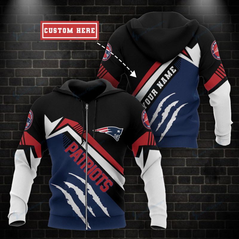New England Patriots Personalized Hoodie Close-up
