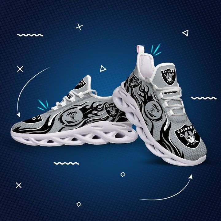 Las Vegas Raiders Yezy Running Sneakers Side View