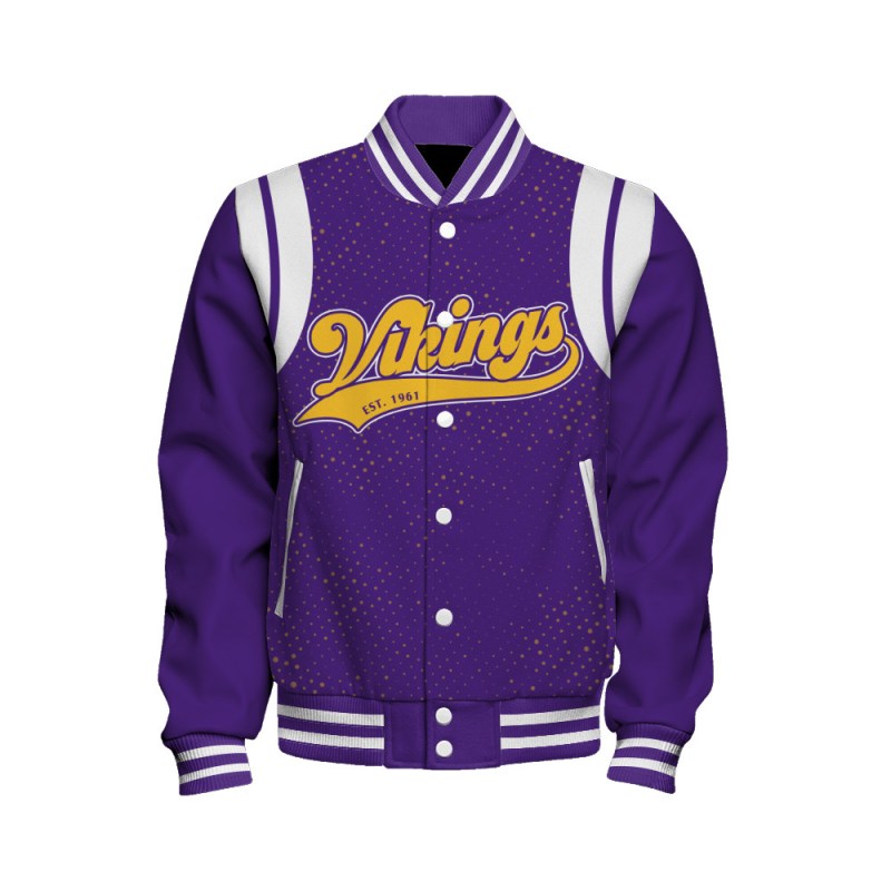 Minnesota Vikings Varsity Jacket Side