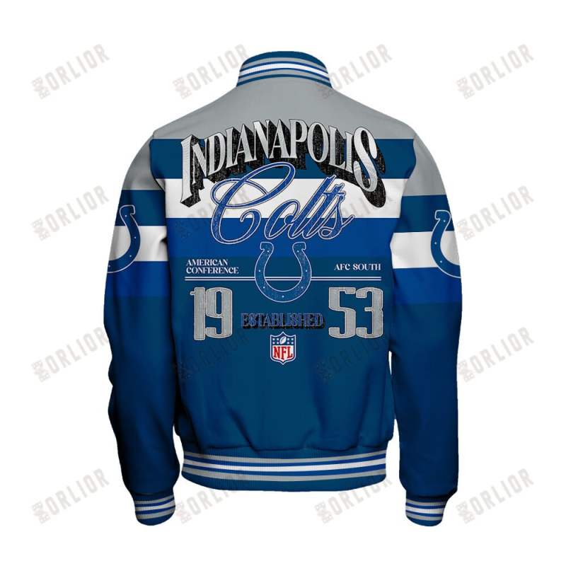 Indianapolis Colts Varsity Jacket Back View