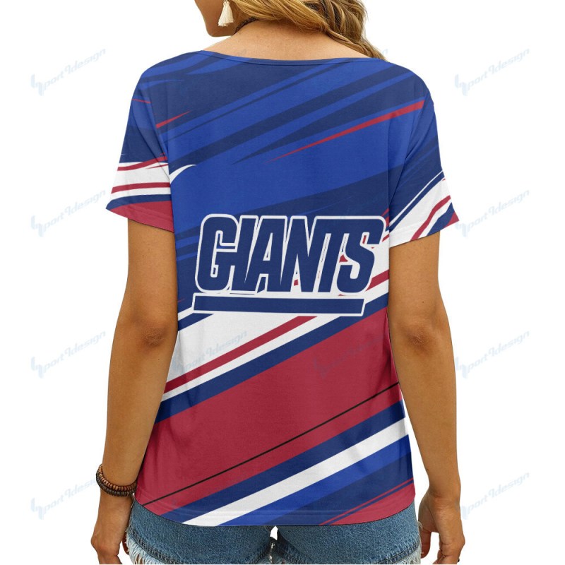 New York Giants Summer V-neck T-shirt