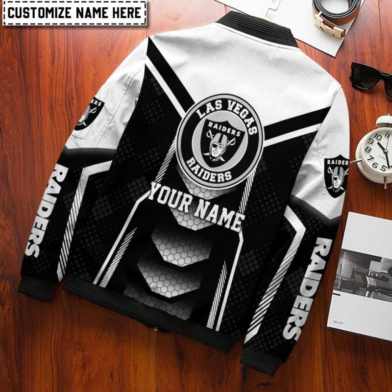 Las Vegas Raiders Bomber Jacket - Back View