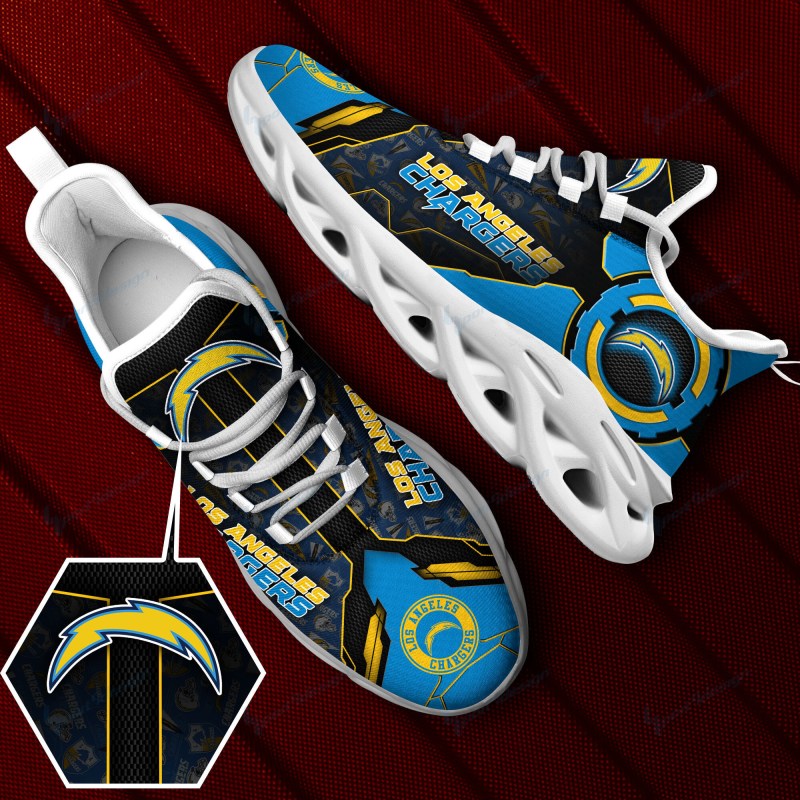 Los Angeles Chargers Yezy Running Sneakers Front View