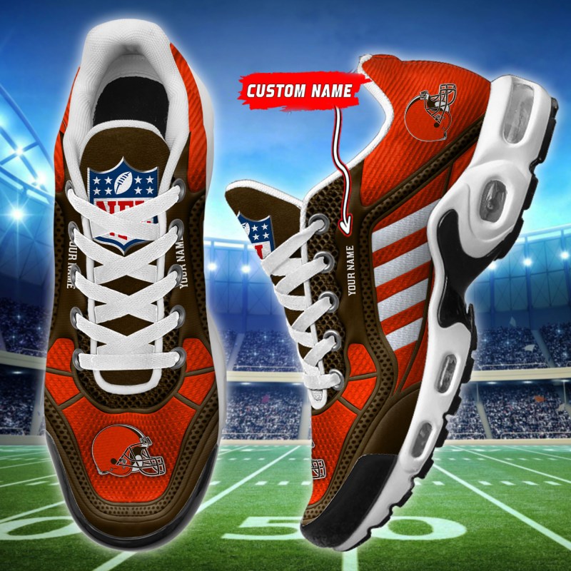 Cleveland Browns Personalized Plus T-N Youth Sneakers - Side View
