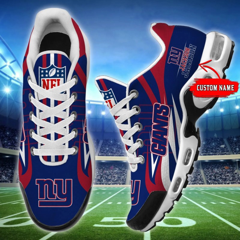 New York Giants Personalized Plus T-N Youth Sneakers