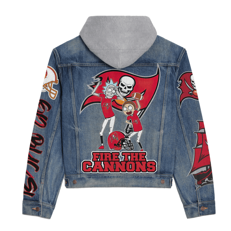 Tampa Bay Buccaneers Hooded Denim Jacket Image 2