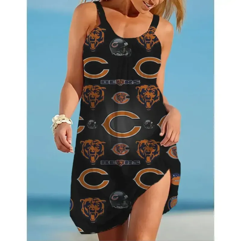 NFL Chicago Bears Printed Beach Dress