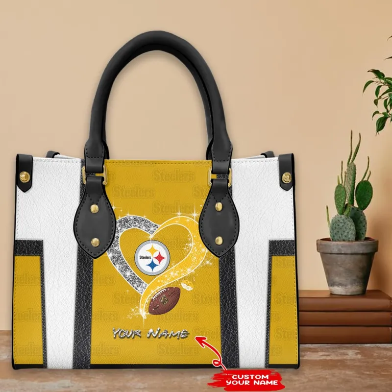 Pittsburgh Steelers Leather Hand Bag