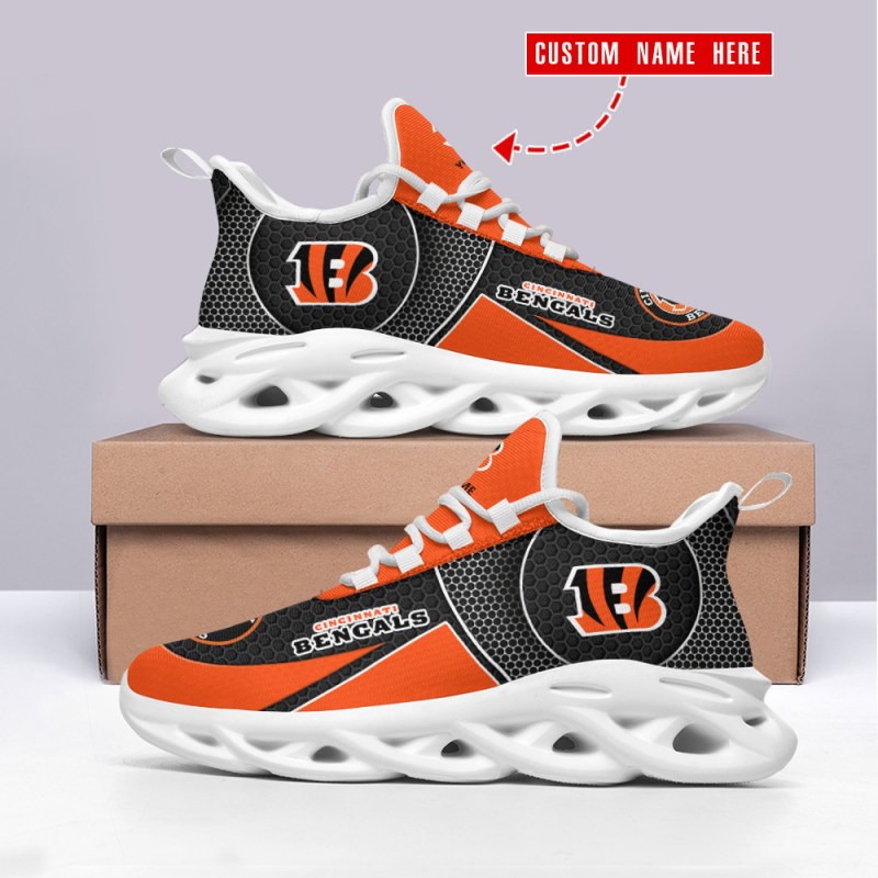 Cincinnati Bengals Personalized Yezy Running Sneakers