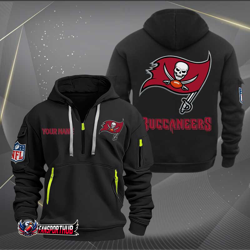Tampa Bay Buccaneers Quarter Zip Hoodie
