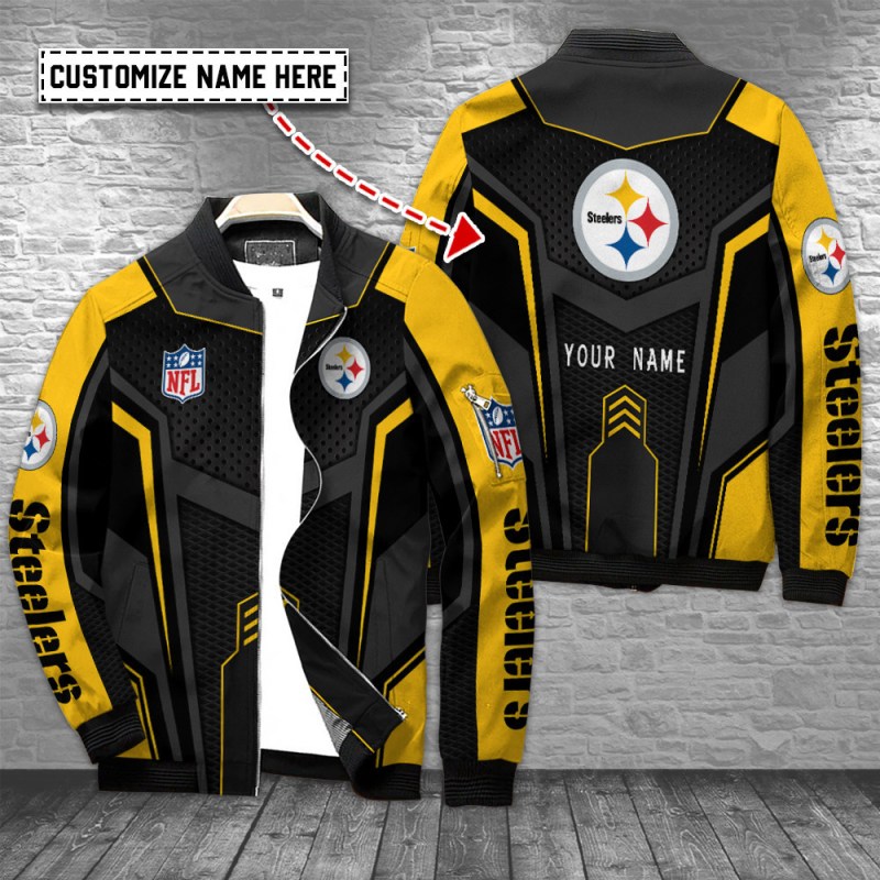 Pittsburgh Steelers Personalized Bomber Jacket