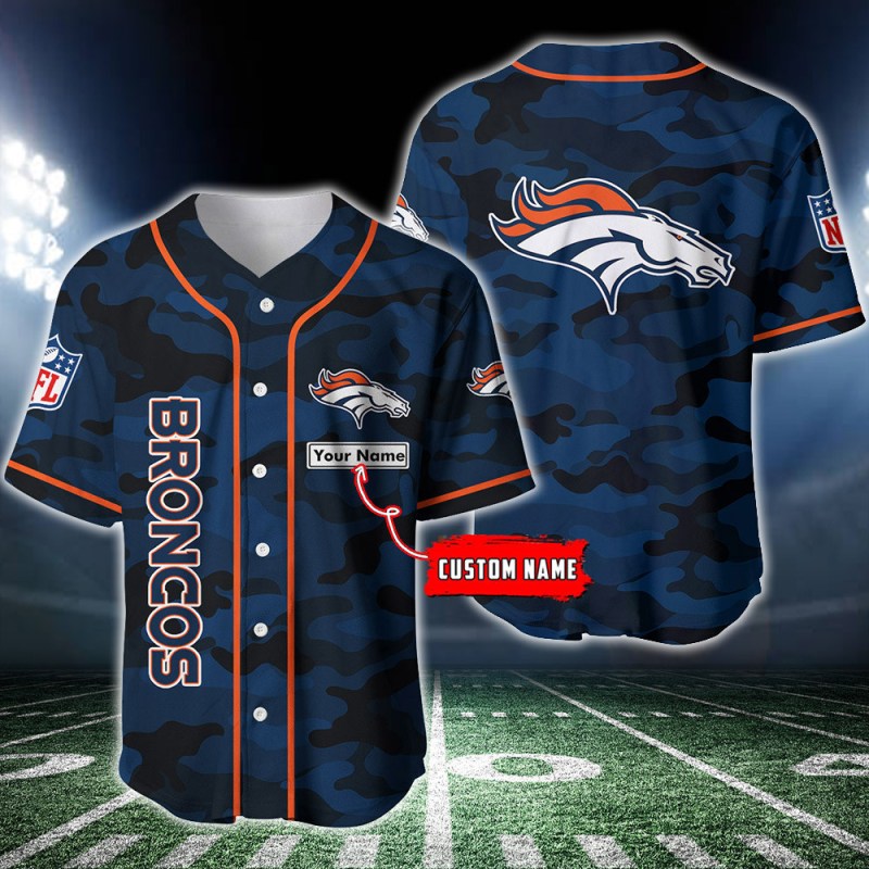 Denver Broncos Personalized Baseball Jersey