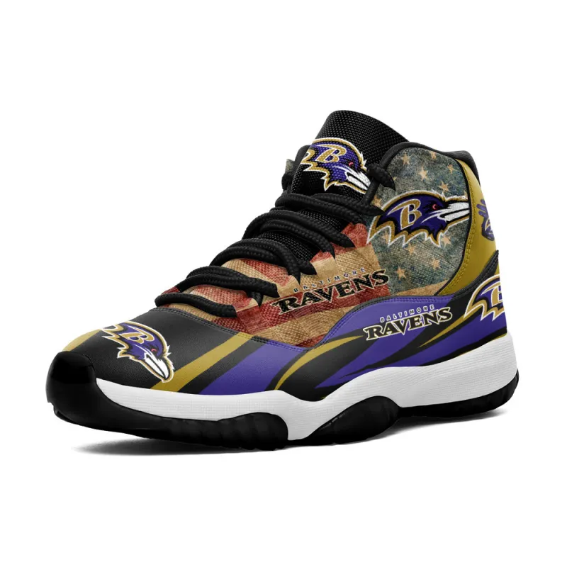 Baltimore Ravens AJD11 Sneakers Close Up