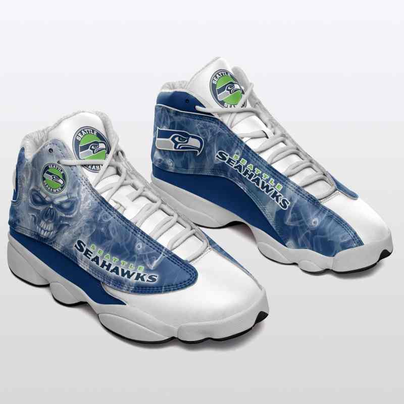 Seattle Seahawks Air JD13 Sneakers Close-Up