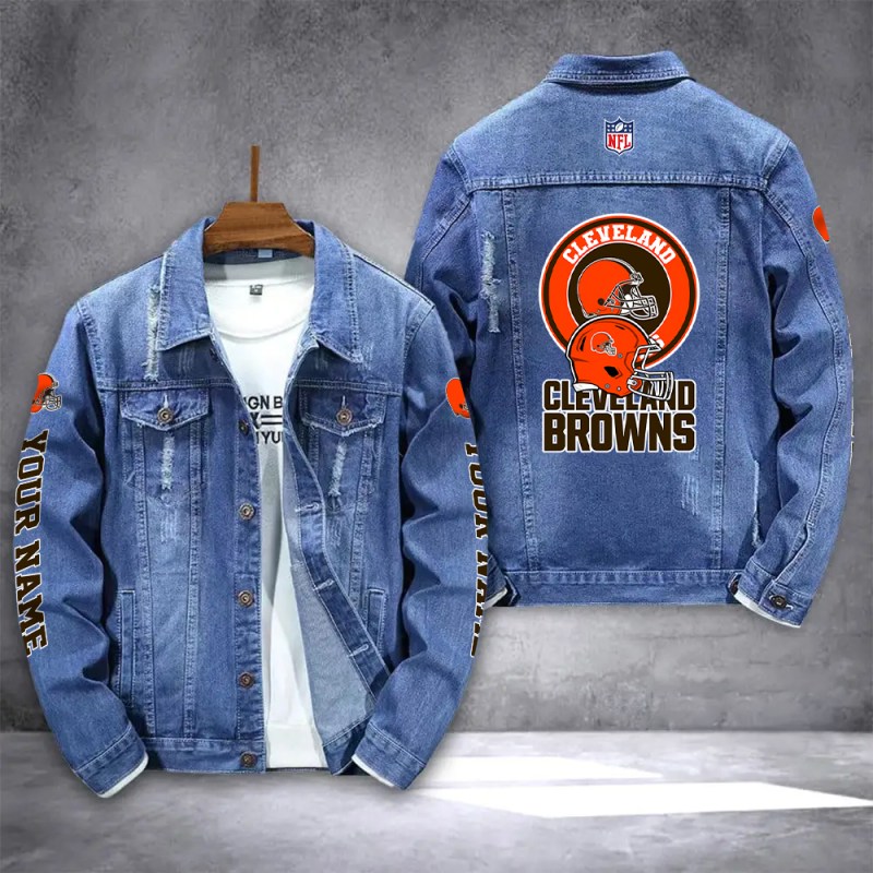 Cleveland Browns Denim Jacket Front