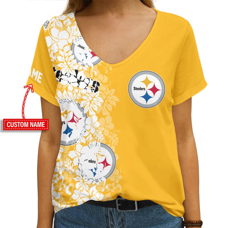 Pittsburgh Steelers V-neck T-shirt
