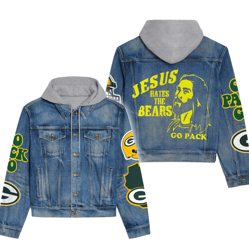 Green Bay Packers Denim Jacket Detail