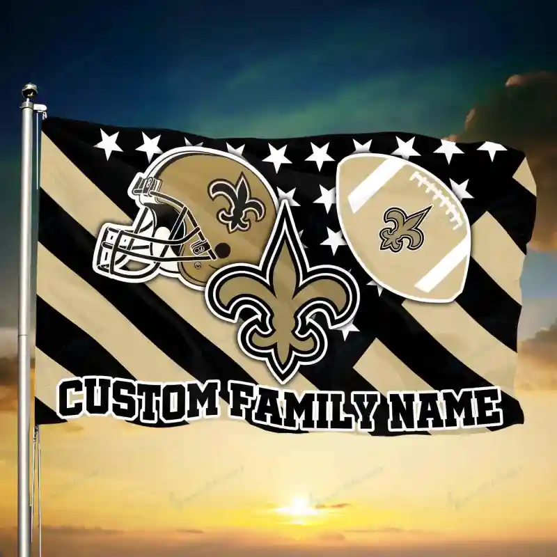 New Orleans Saints Personalized Flag