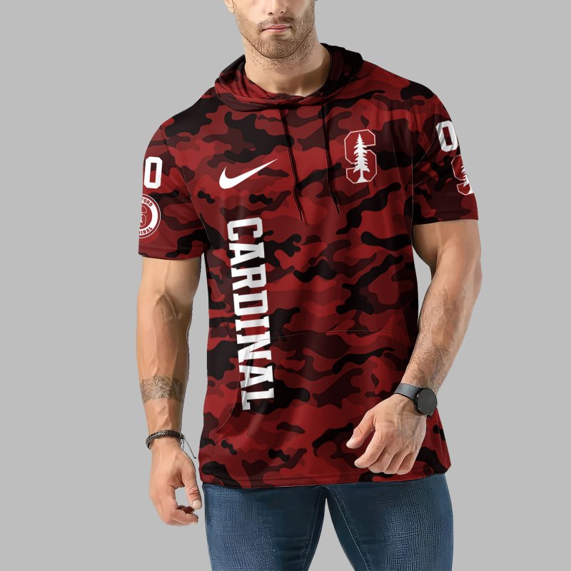 Stanford Cardinal Personalized Camo Hoodie Front View