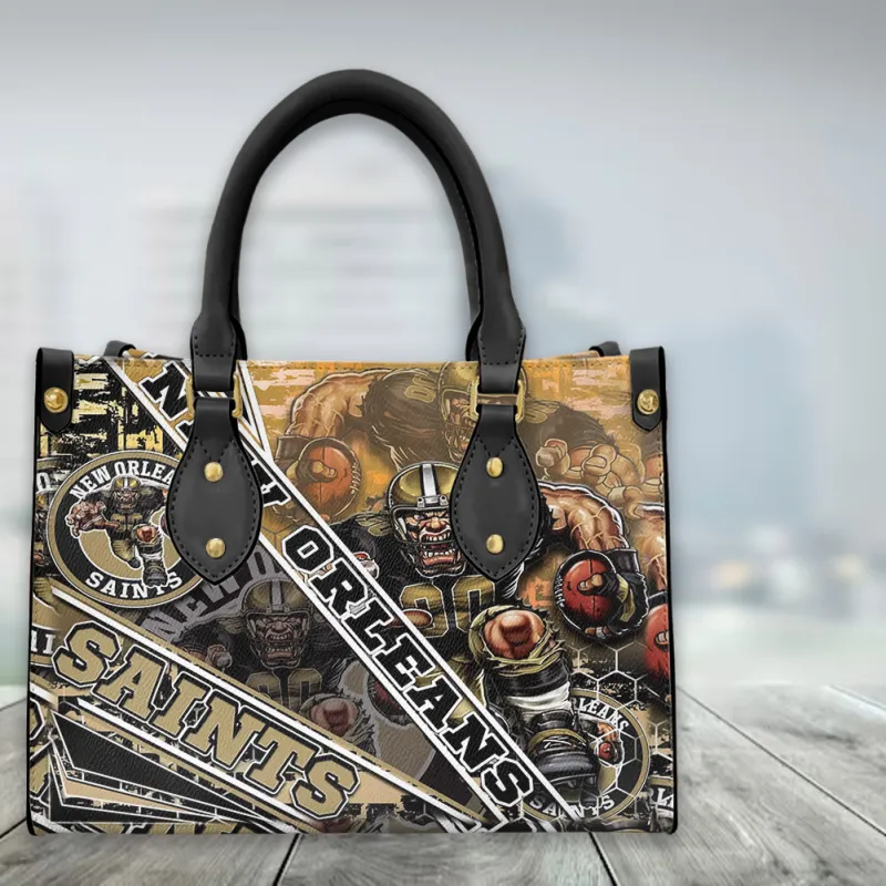 New Orleans Saints Leather Hand Bag Details