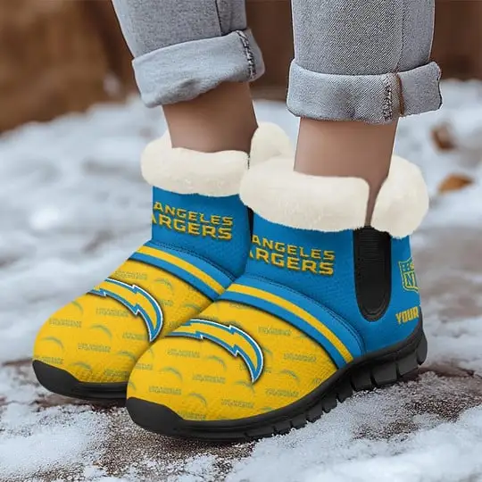 Los Angeles Chargers Comfy Winter Snow Boots