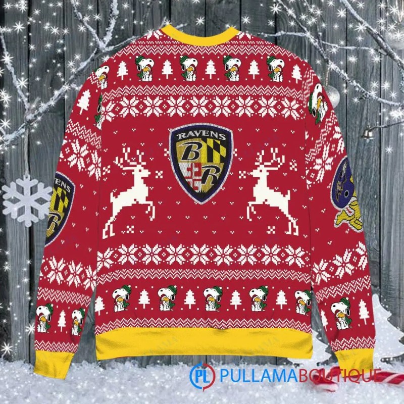 Baltimore Ravens Christmas Sweater Image 3