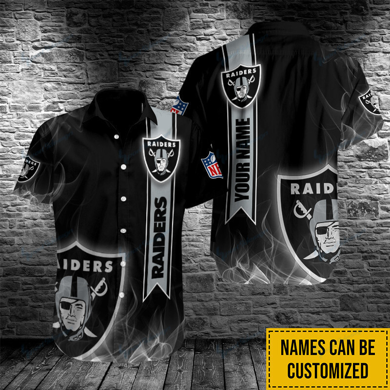 Las Vegas Raiders Personalized Button Shirt Sizing Chart