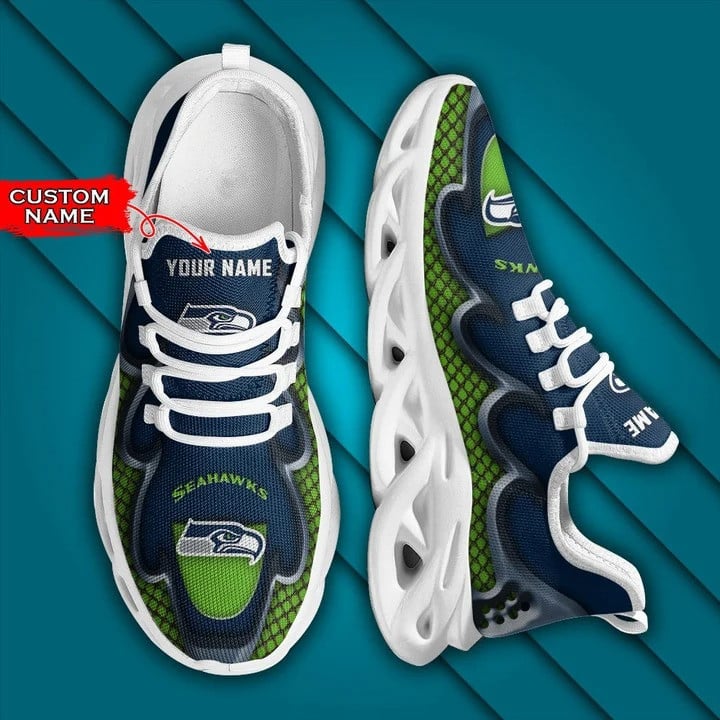 Seattle Seahawks Personalized Yezy Running Sneakers 3