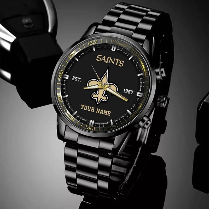 New Orleans Saints Black Fashion Watch