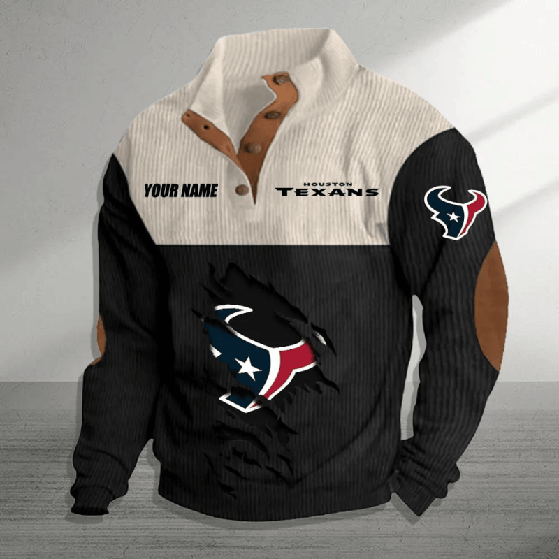 Houston Texans Colorful Stand Collar Sweatshirt