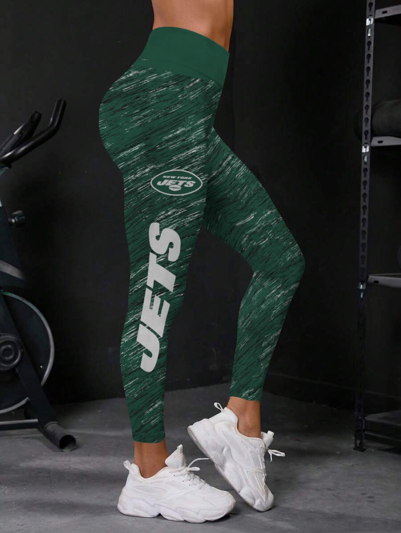 New York Jets High Waist Push Up Printed Leggings
