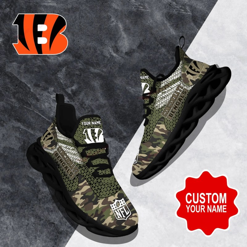 Cincinnati Bengals Personalized Yezy Running Sneakers