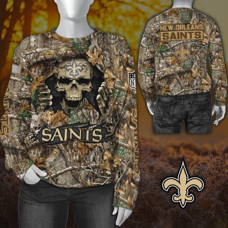 New Orleans Saints All Over Printed Hoodie Image 3