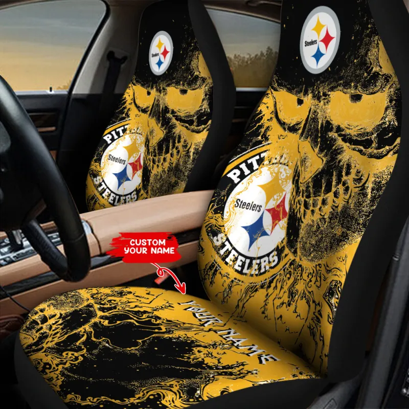 Pittsburgh Steelers Personalized Car Seat Covers Details