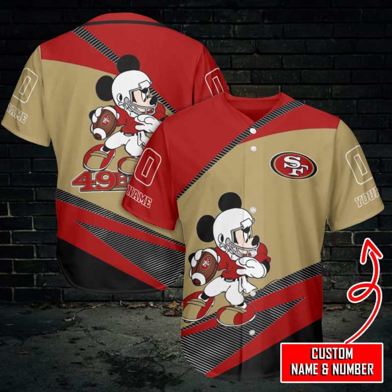 San Francisco 49ers Personalized Baseball Jersey