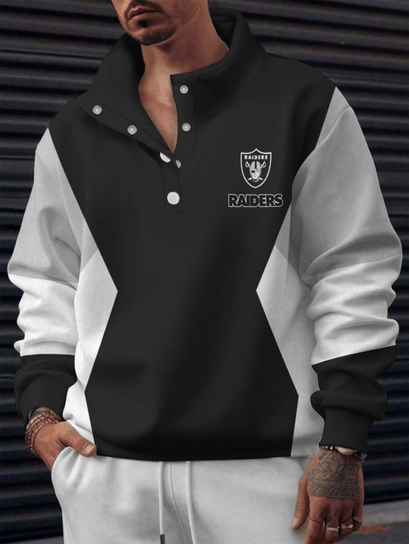 Las Vegas Raiders Casual Colorful Stand Collar Sweatshirt