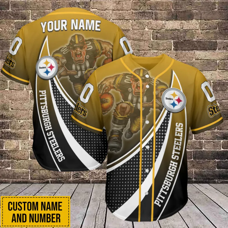 Pittsburgh Steelers Personalized Baseball Jersey