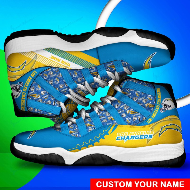 Los Angeles Chargers Personalized AJD11 Sneakers