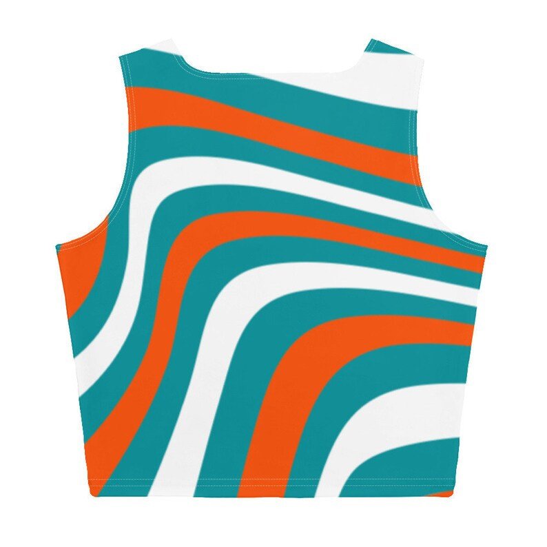 Miami Dolphins Swirl Print Crop Top - Image 3