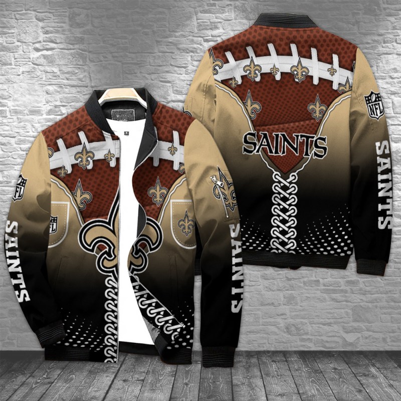 New Orleans Saints Bomber Jacket Design 1