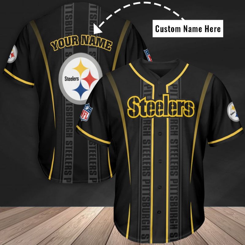 Pittsburgh Steelers Personalized Baseball Jersey